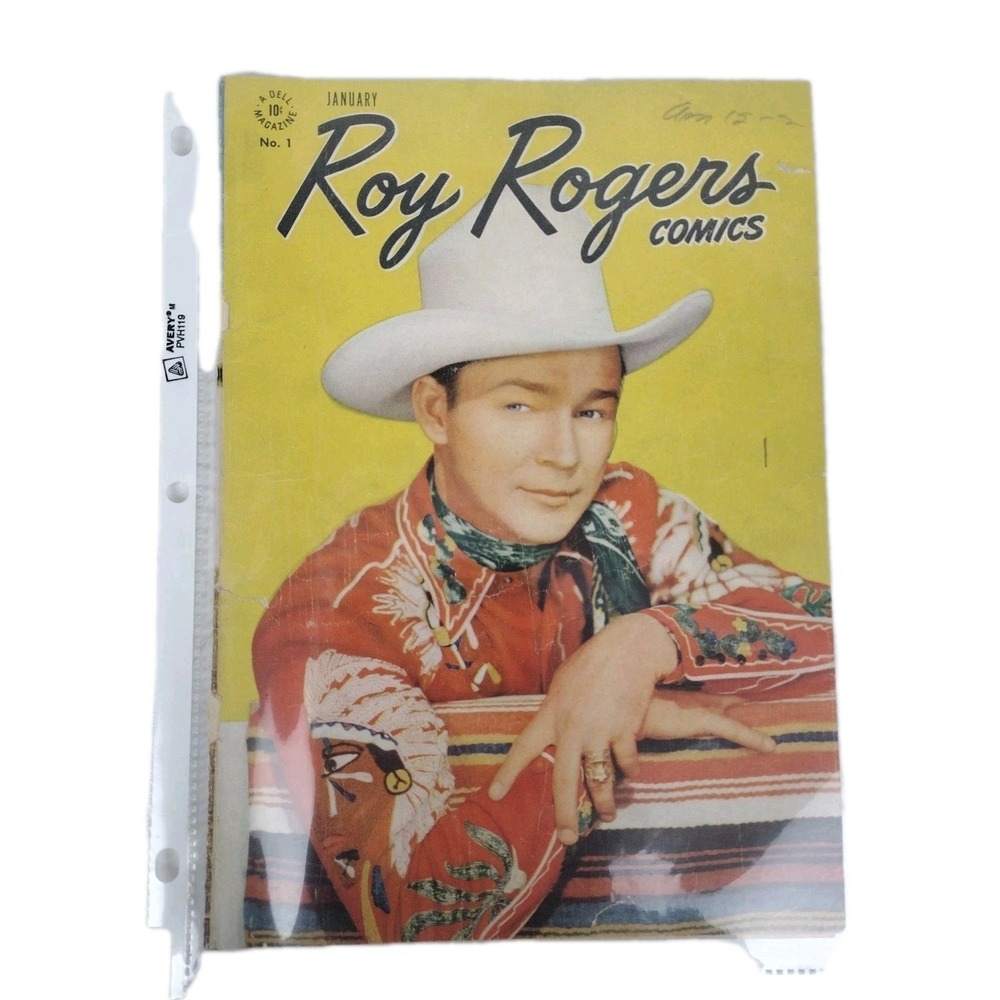 1948 ROY ROGERS COMICS #1 ISSUE GOLDEN AGE WESTERN COWBOY DELL *COVER ONLY* - Picture 1 of 7